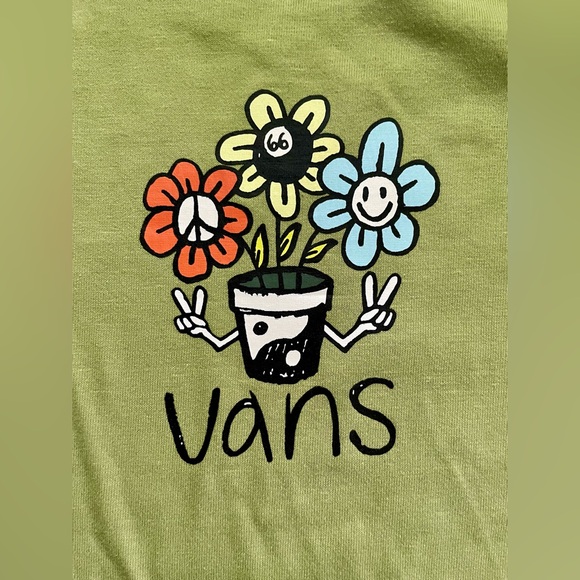 Vans Peace Plants Tee, size XS, oversized cut - Picture 6 of 9